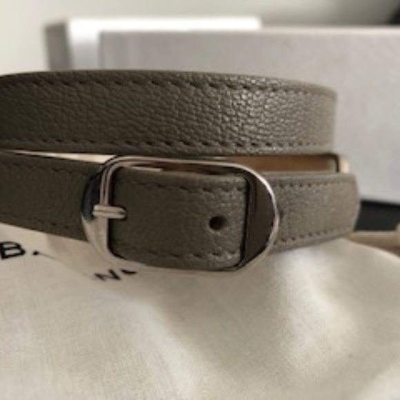 BALENCIAGA Triple Tour Taupe Leather Bracelet M - Picture 2 of 4